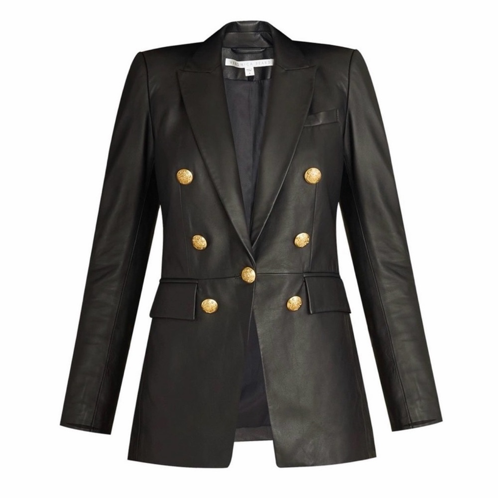 Veronica Beard Black Blazer with Gold Buttons - Picture 2 of 9